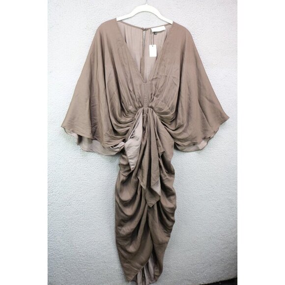 Accent Prone-The Label Kimono Sleeves Ruched Dress-Size Large-New w/Tags - Picture 1 of 14